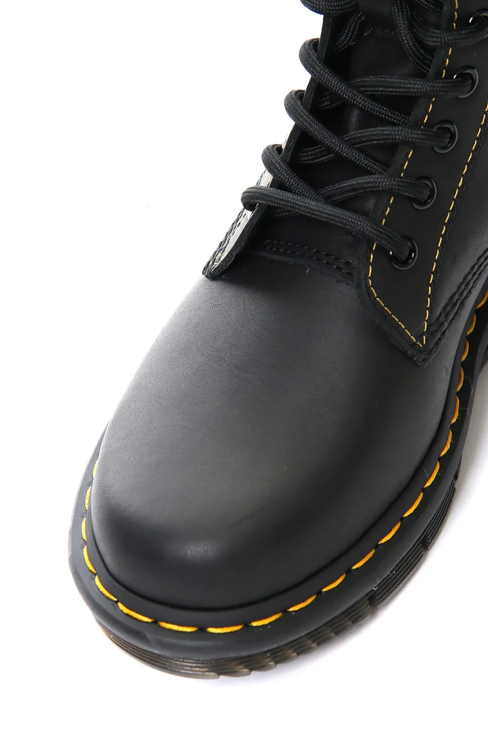 10 EYE CUBE FLEX Matte Black Leather Boots