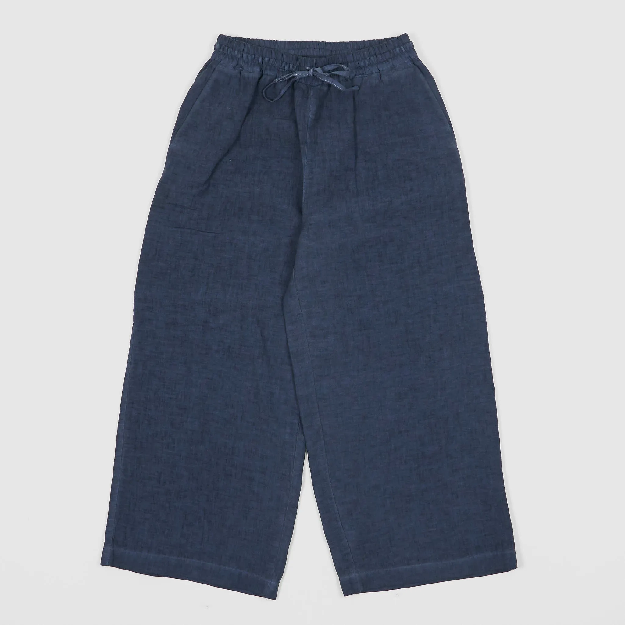 120% Lino Ladies Wide Cut Linen Easy  Pants