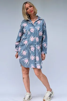 80s Laura Ashley Summer Shirt Dress