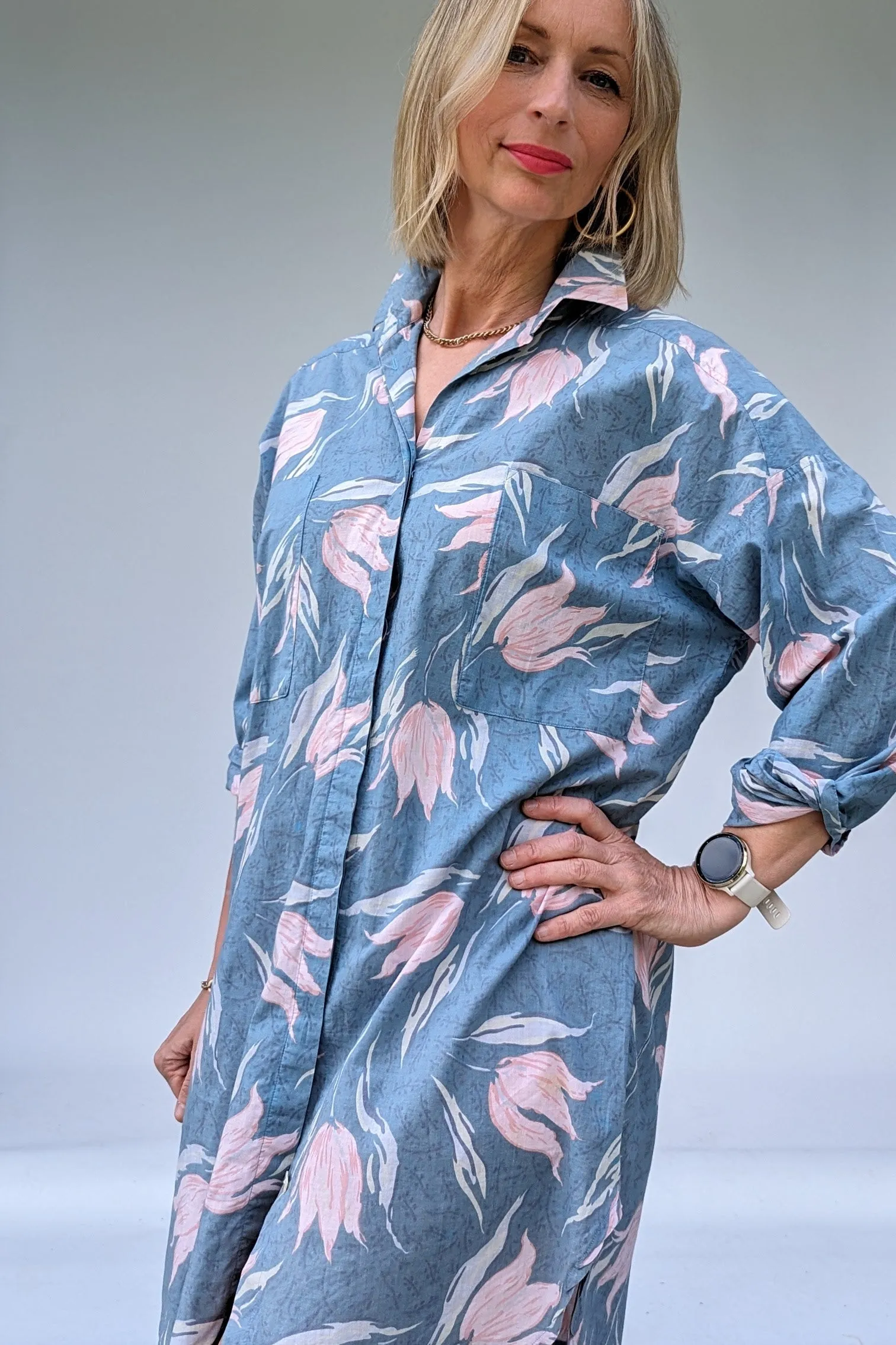 80s Laura Ashley Summer Shirt Dress