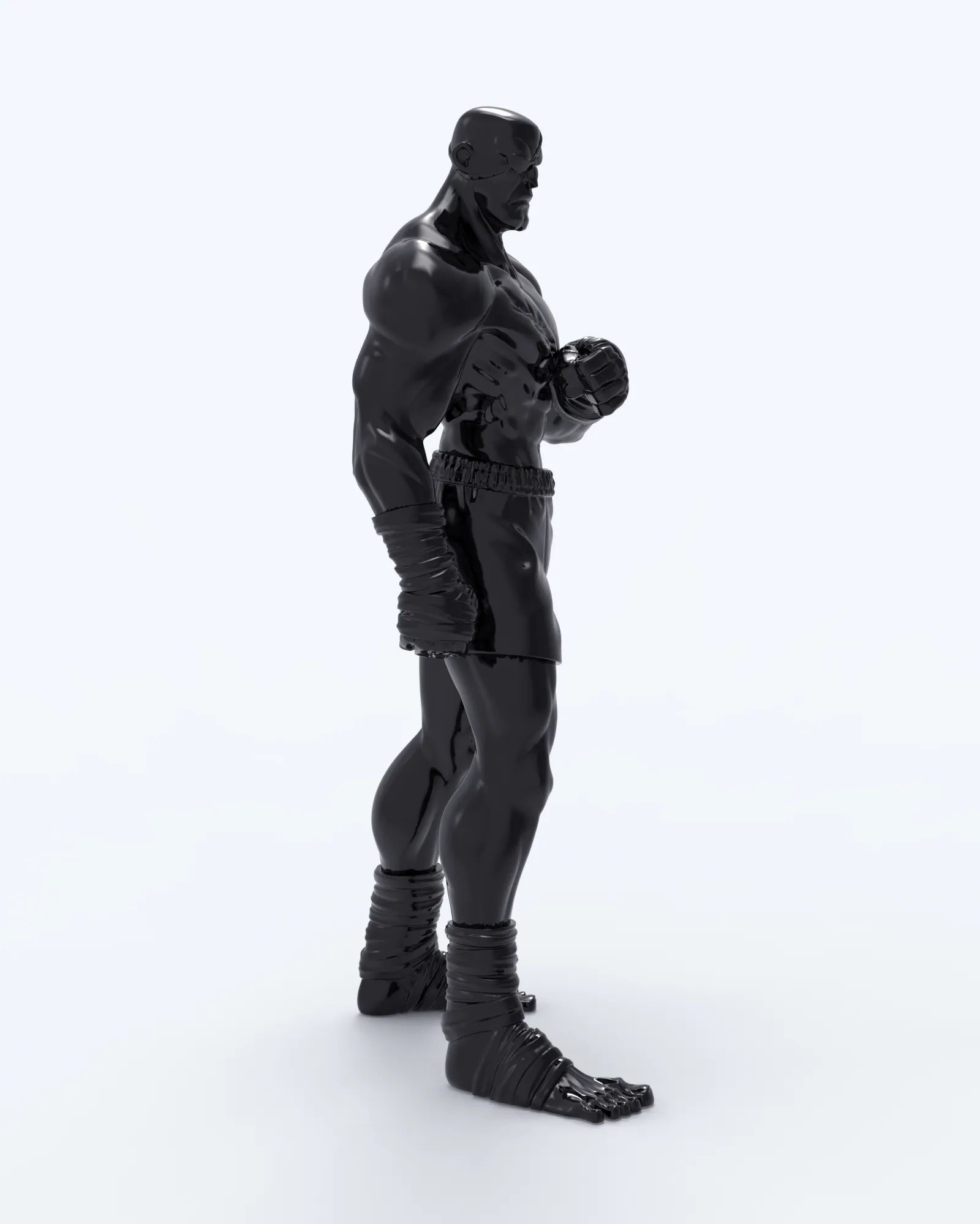 Akrolith Fighter 9-inch Deluxe resin statue with case