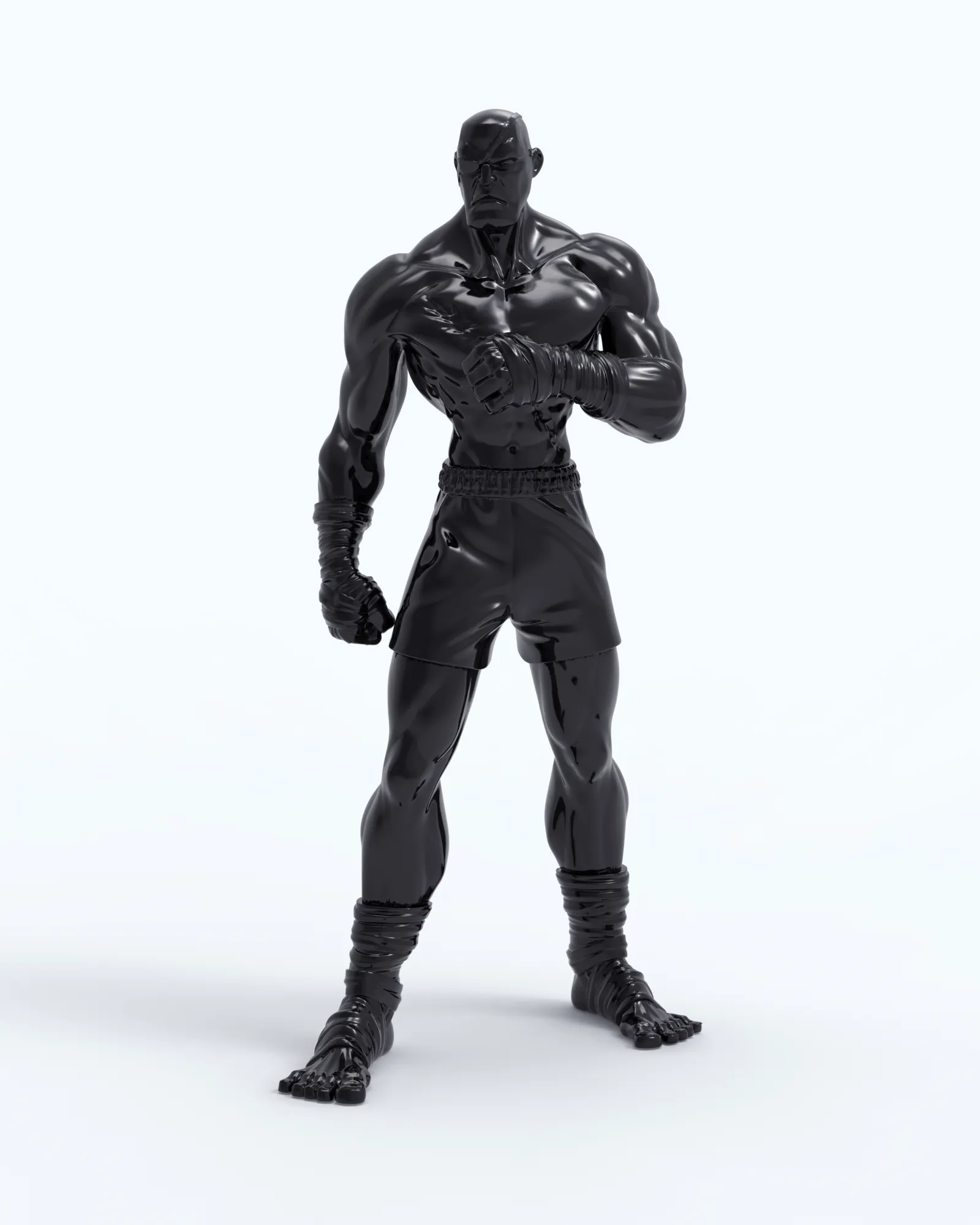 Akrolith Fighter 9-inch Deluxe resin statue with case