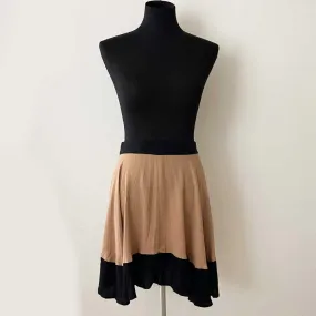 A.L.C “Helene” Tan Black Pleated Skirt