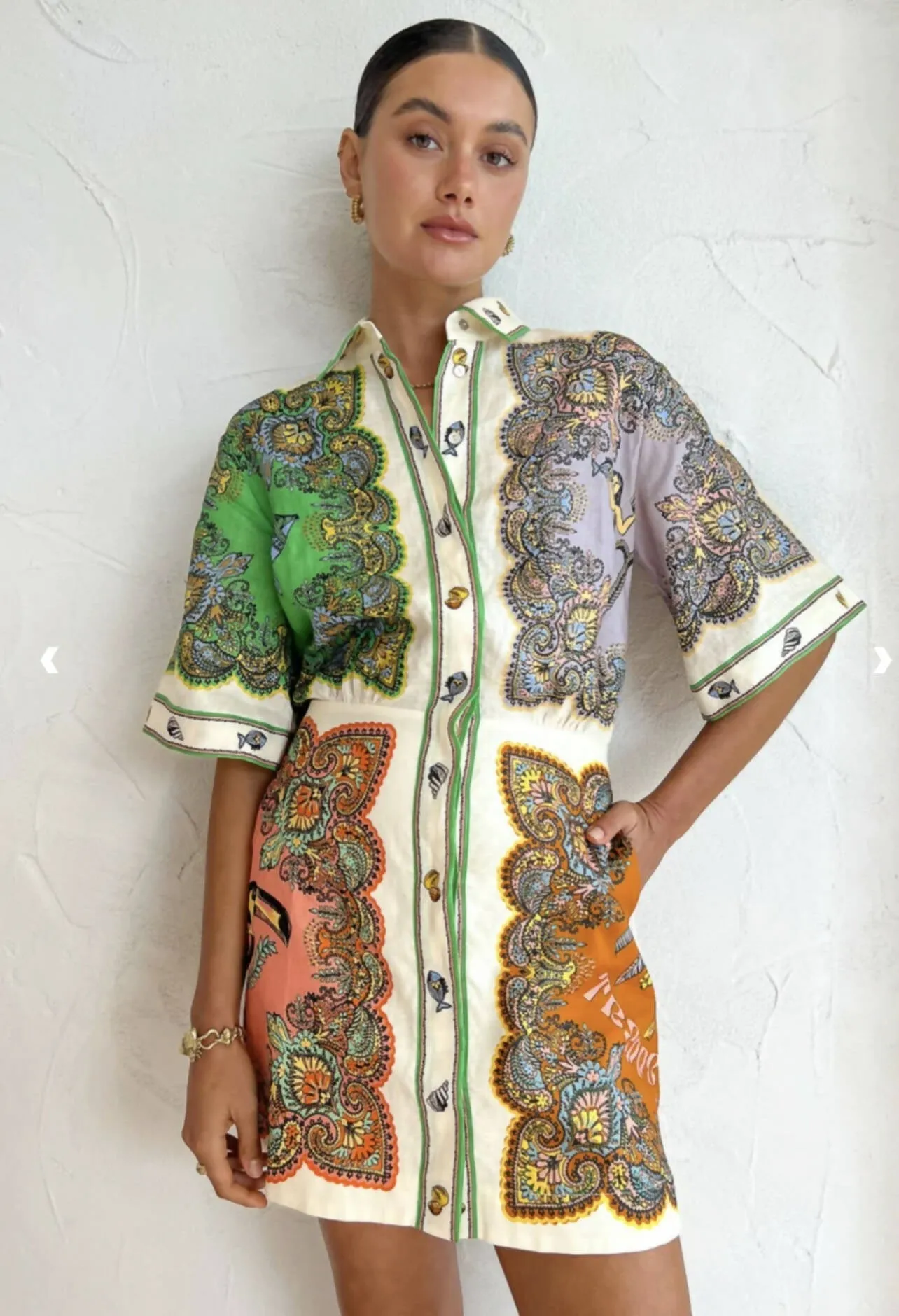 Alemais Trippy Troppo Mini Dress in Multi - 10