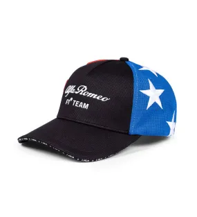 Alfa Romeo Racing F1 Special Edition Stars & Stripes USA GP Baseball Hat - Black
