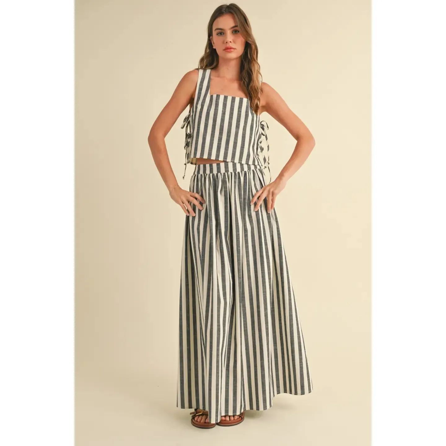 Alicia Striped Skirt Set