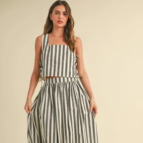 Alicia Striped Skirt Set
