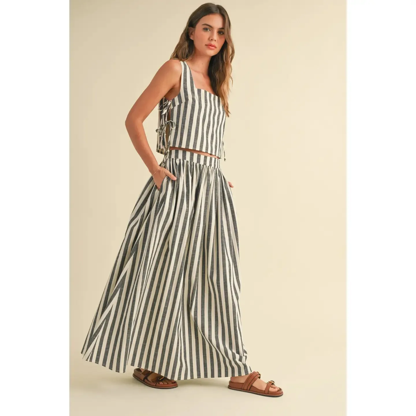 Alicia Striped Skirt Set