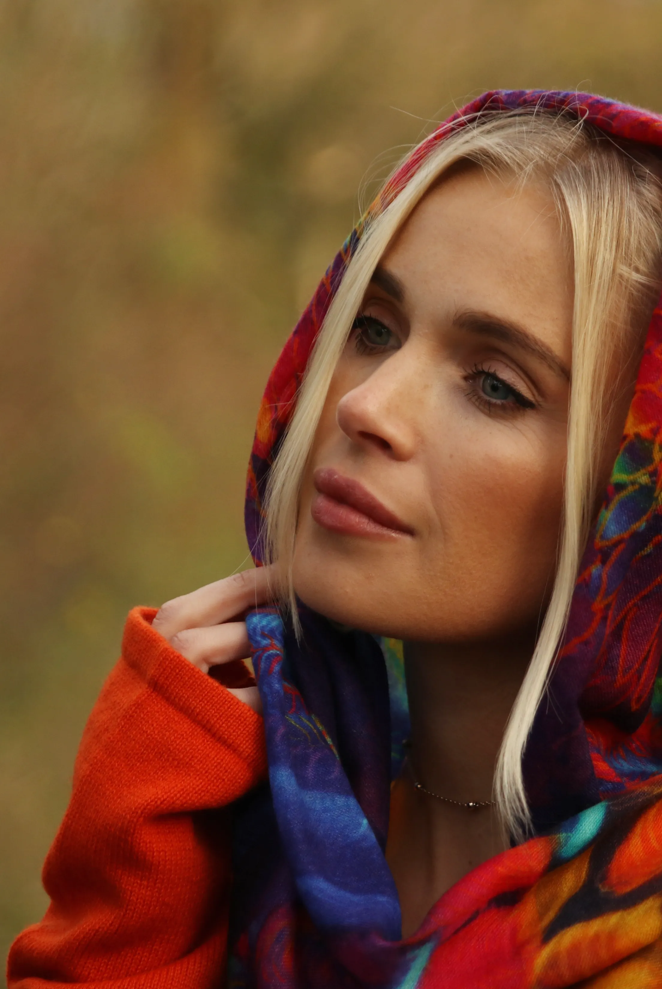 ANGEL WINGS CASHMERE DHARMA SHAWL - RAINBOW