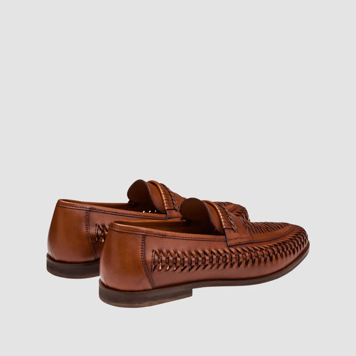 AQ by Aquila Tyson Leather Espadrilles in Tan