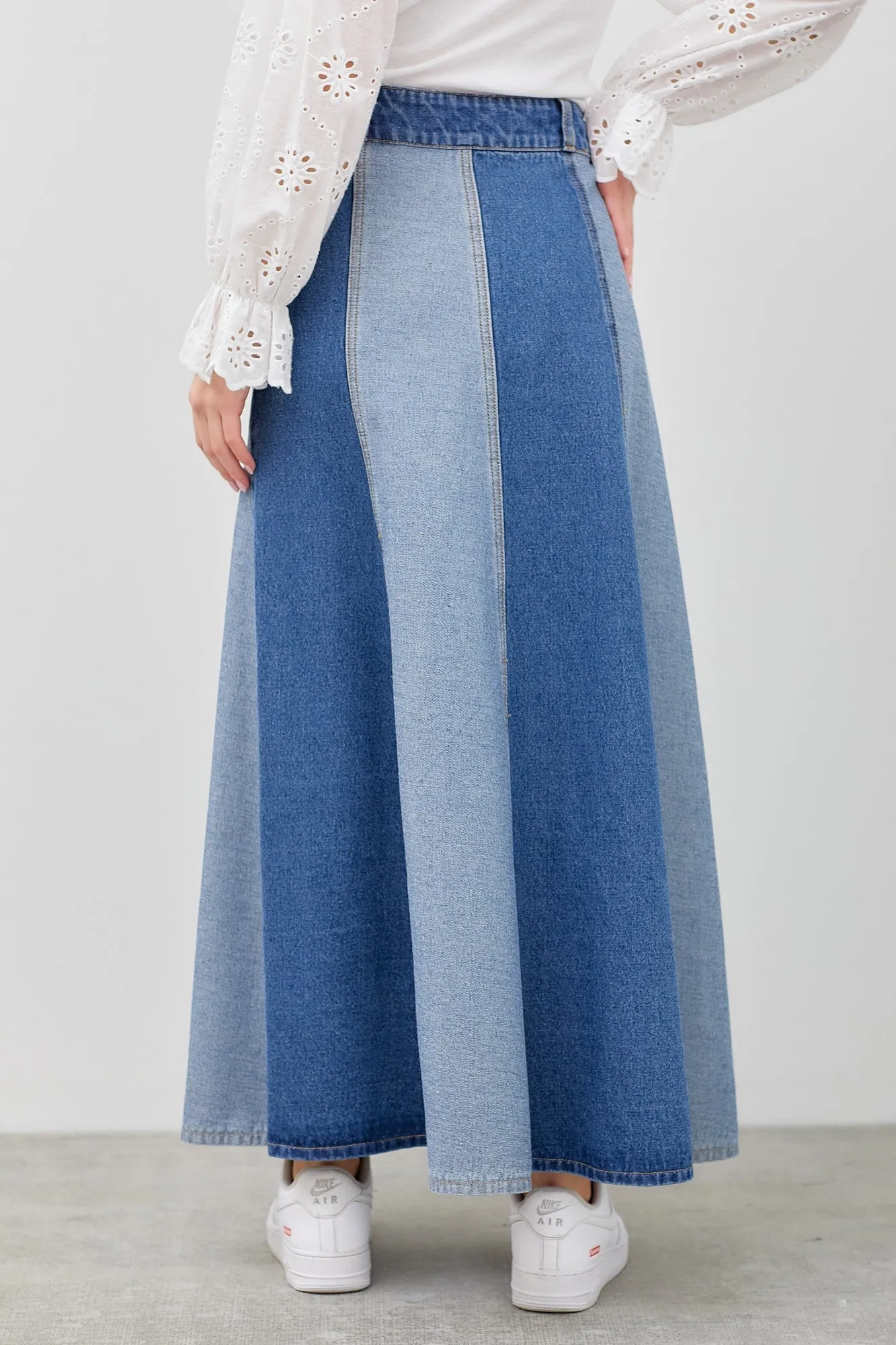 Arden Two Tone Denim Skirt