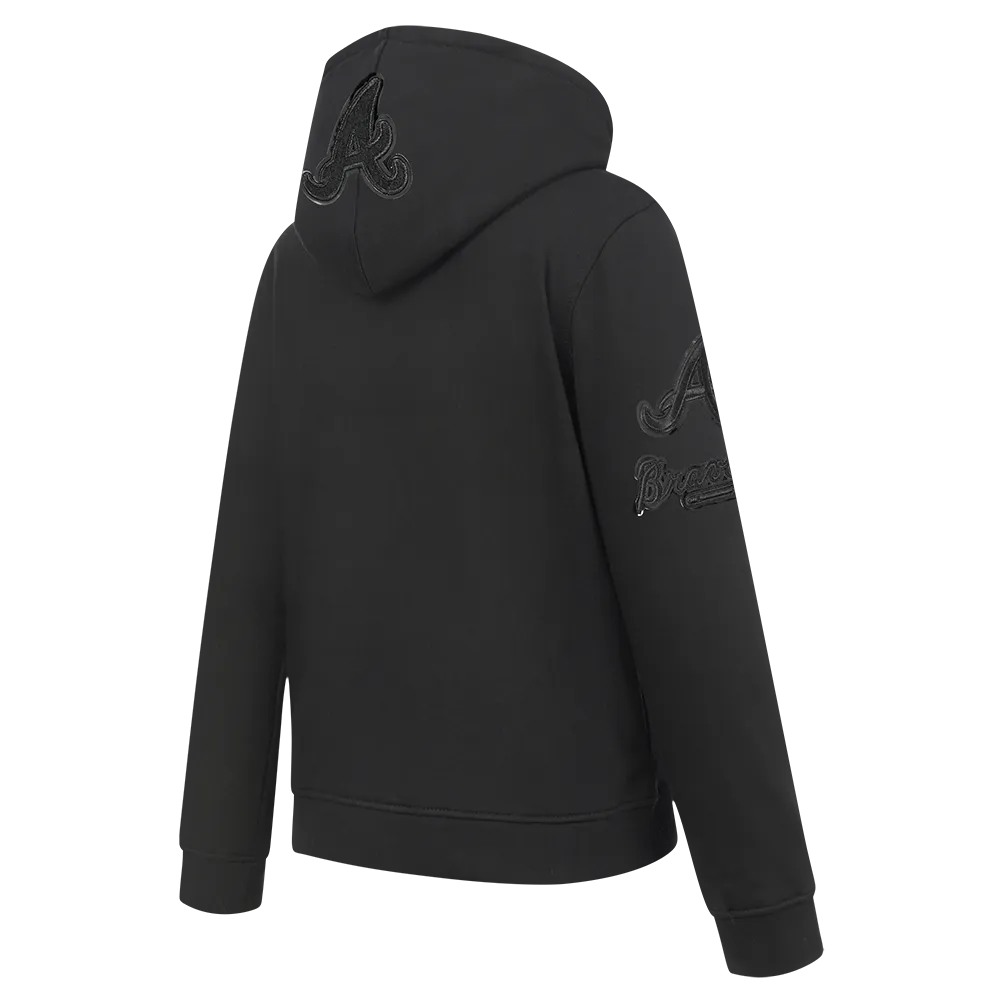 ATLANTA BRAVES TRIPLE BLACK BIG BOYS FLC PO HOODIE (BLACK)