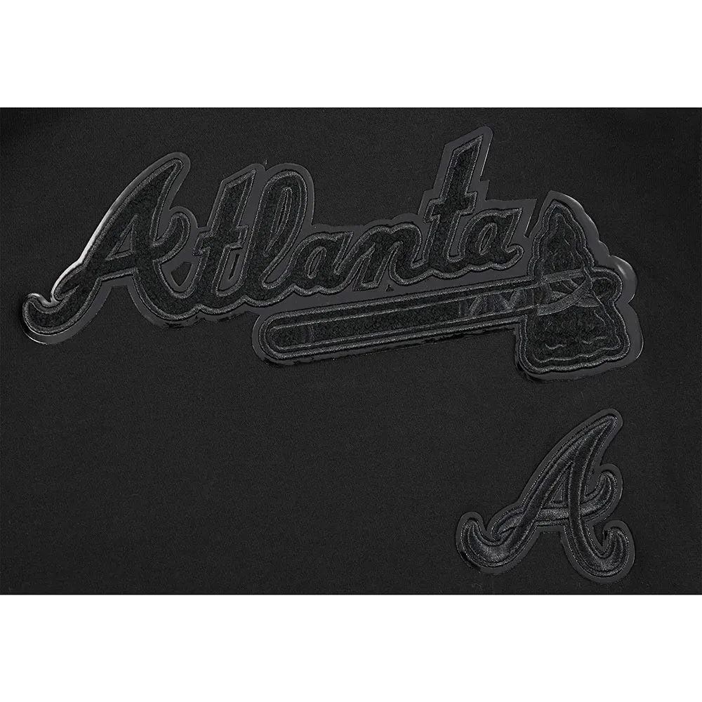 ATLANTA BRAVES TRIPLE BLACK BIG BOYS FLC PO HOODIE (BLACK)