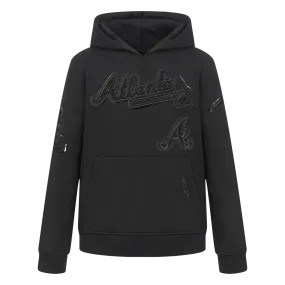 ATLANTA BRAVES TRIPLE BLACK BIG BOYS FLC PO HOODIE (BLACK)