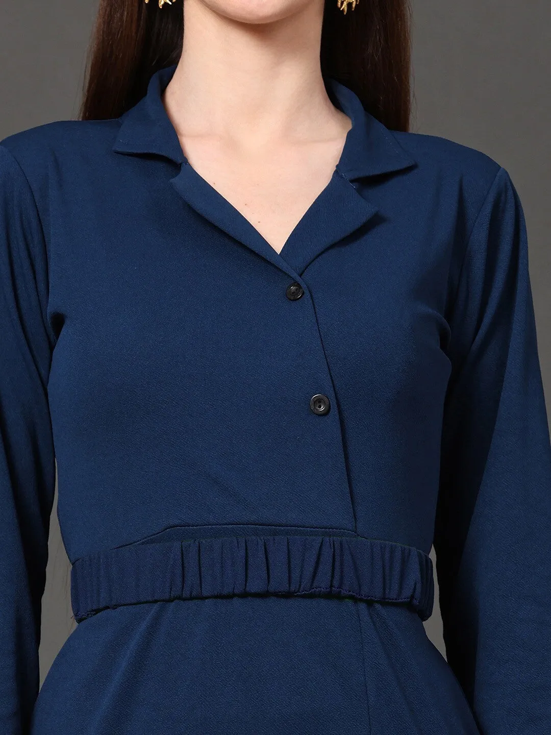 Azure Elegance Sheath Dress