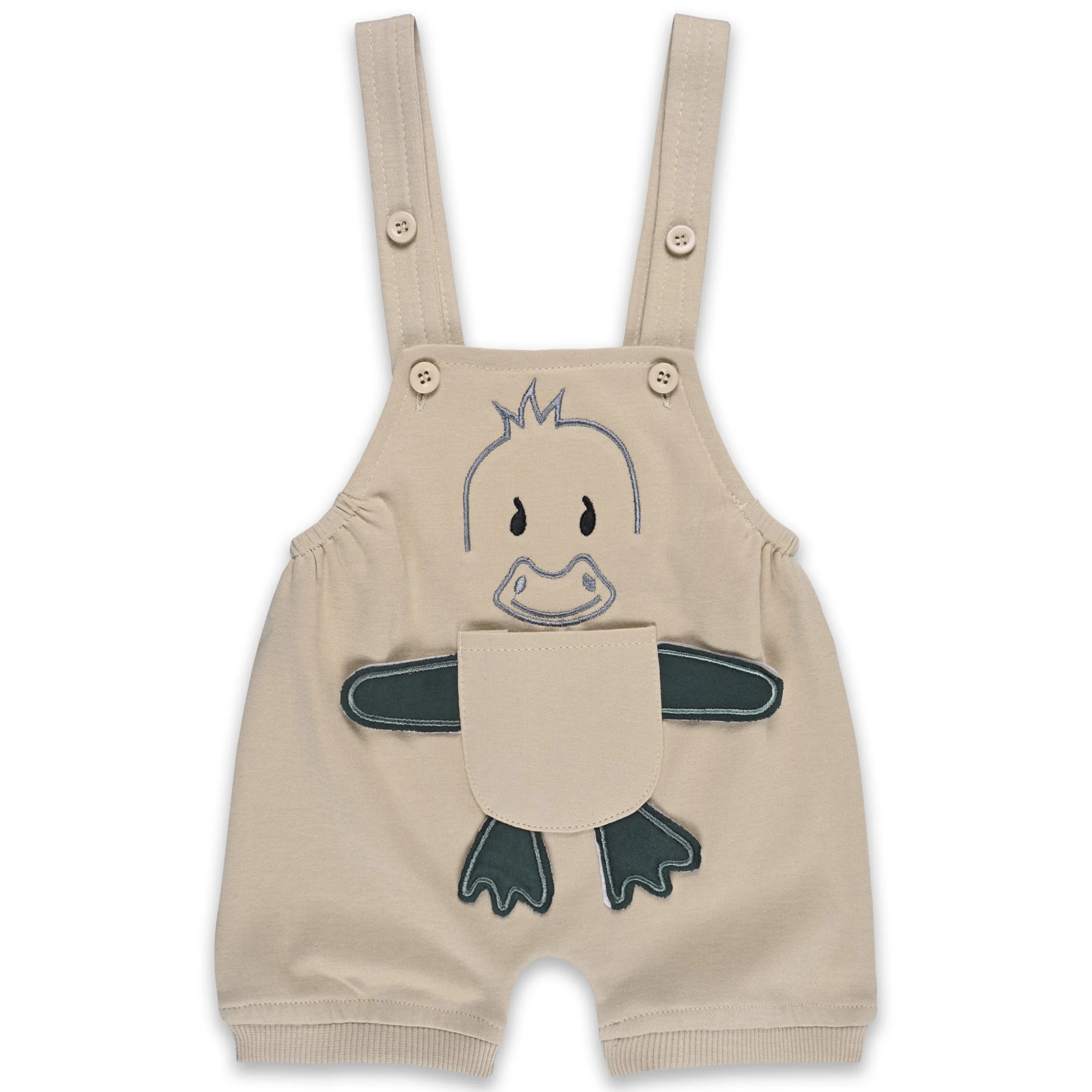 Baby Boys Applique T-Shirt and Shorts Dungaree Set