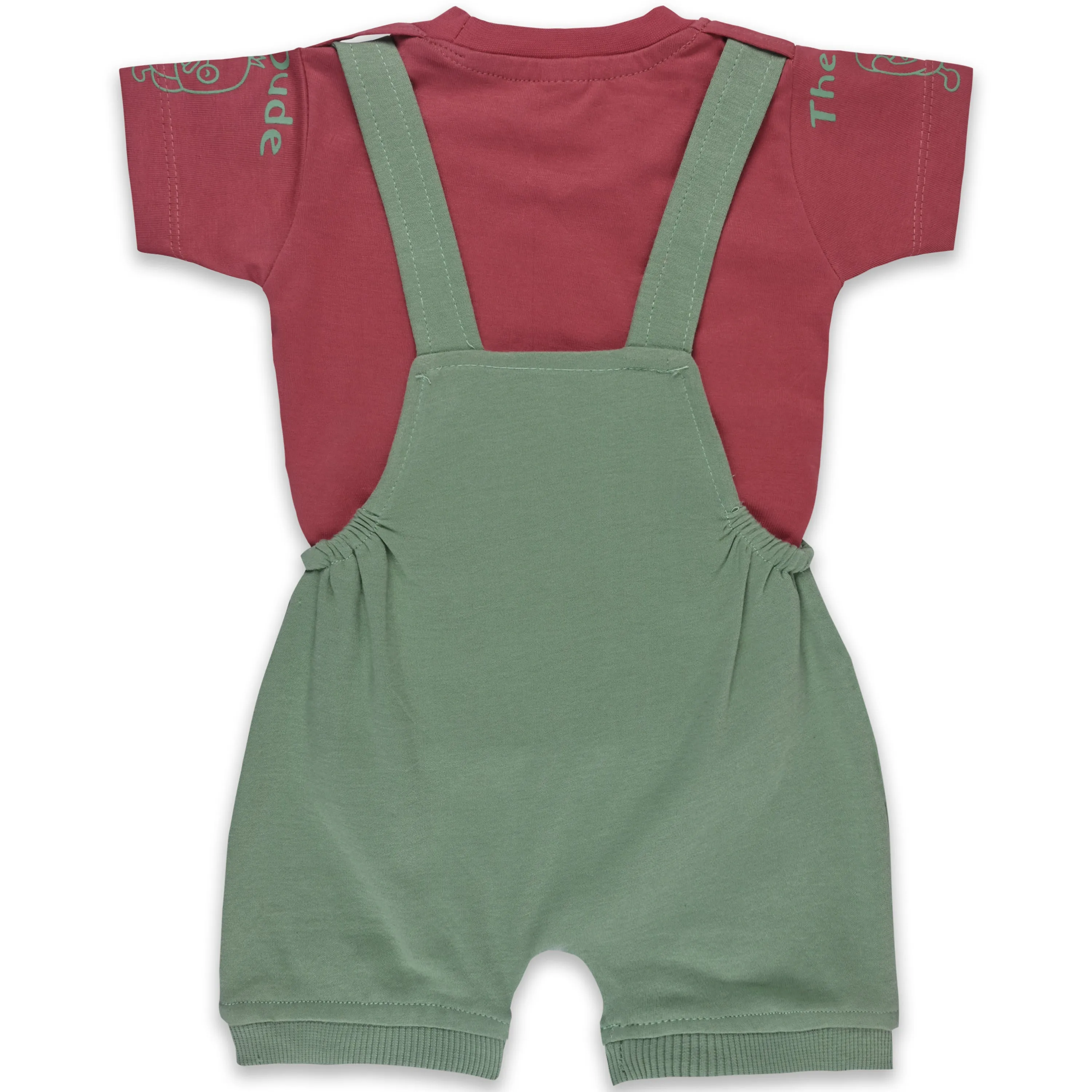 Baby Boys Applique T-Shirt and Shorts Dungaree Set
