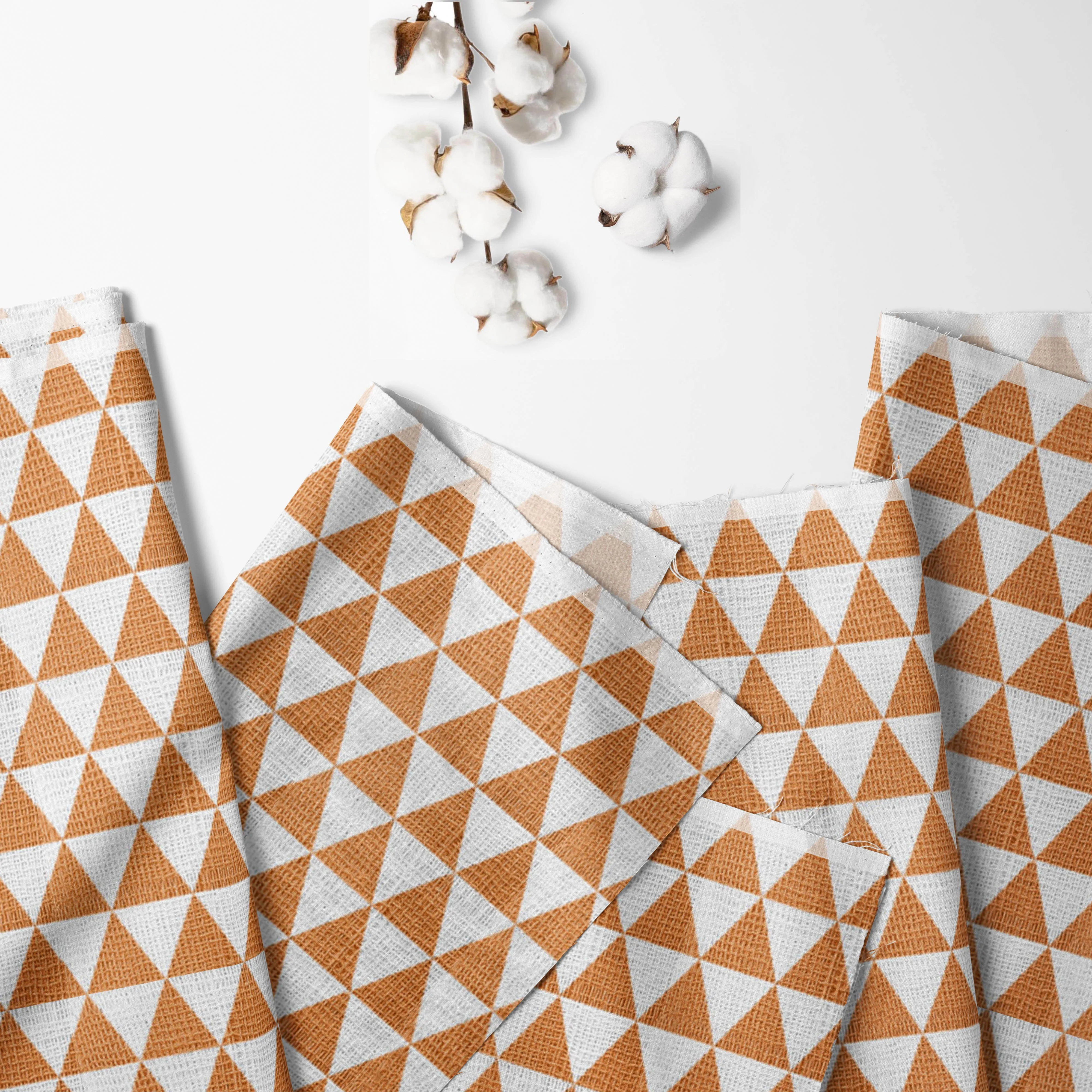 Bacati - Liam Triangles Orange Muslin Nursing Scarf
