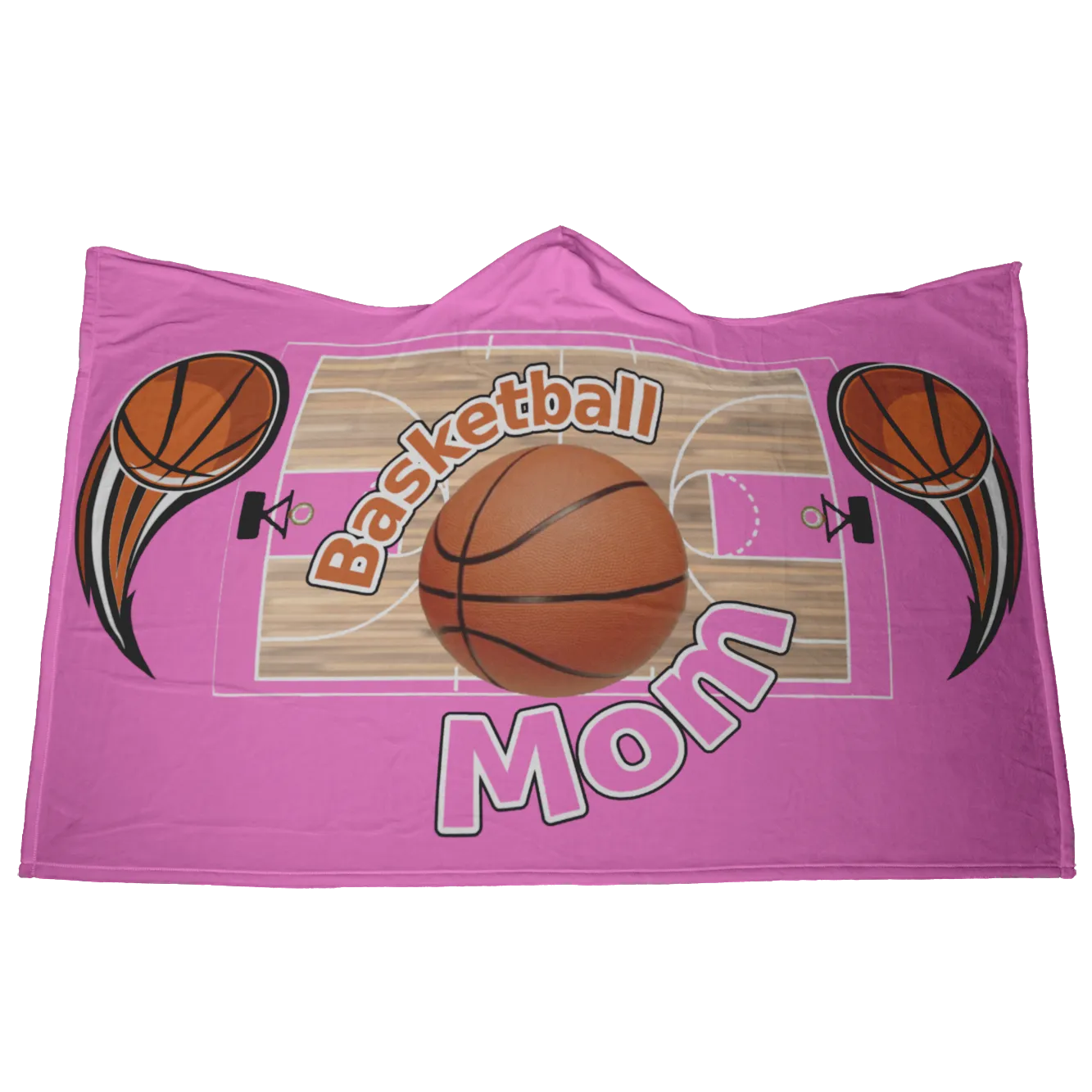 Basketball Mom Hooded Blanket - Pink [Unique, Limited Edition]