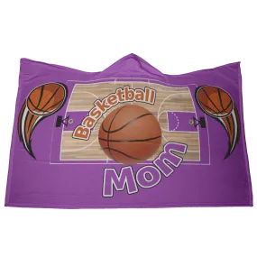 BASKETBALL MOM HOODED BLANKET - Purple [UNIQUE, LIMITED EDITION]