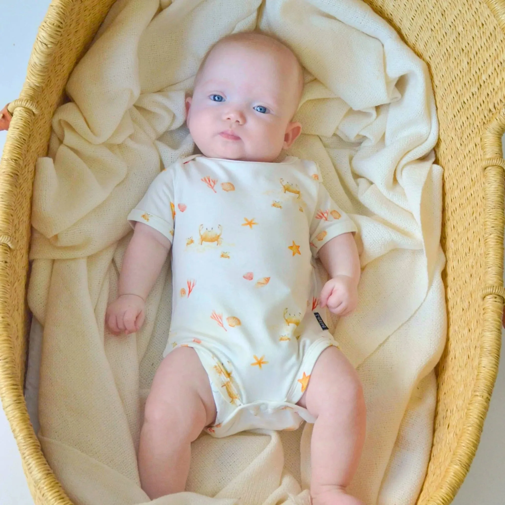 BELAN J Short Sleeves Onesie - Seaside