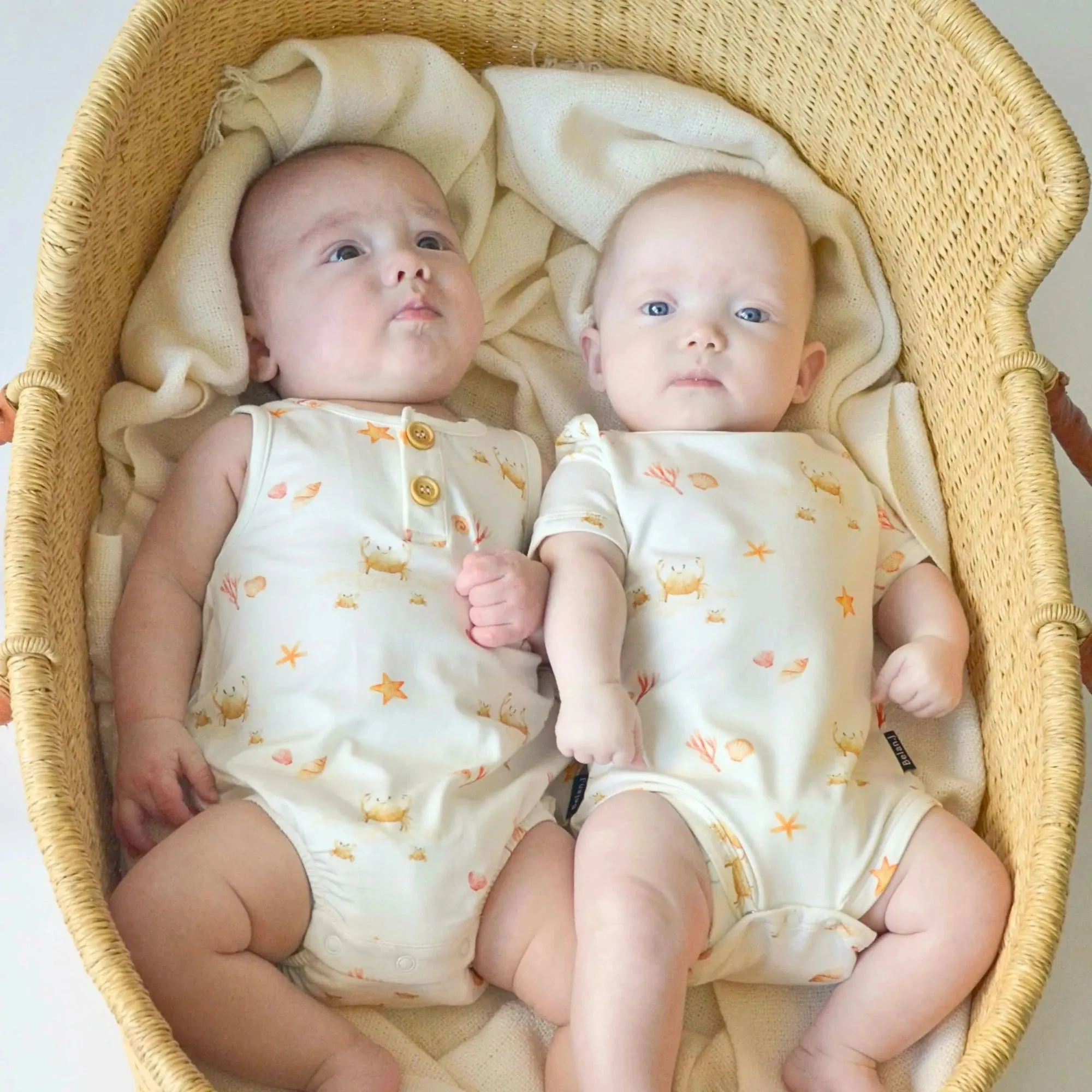 BELAN J Short Sleeves Onesie - Seaside