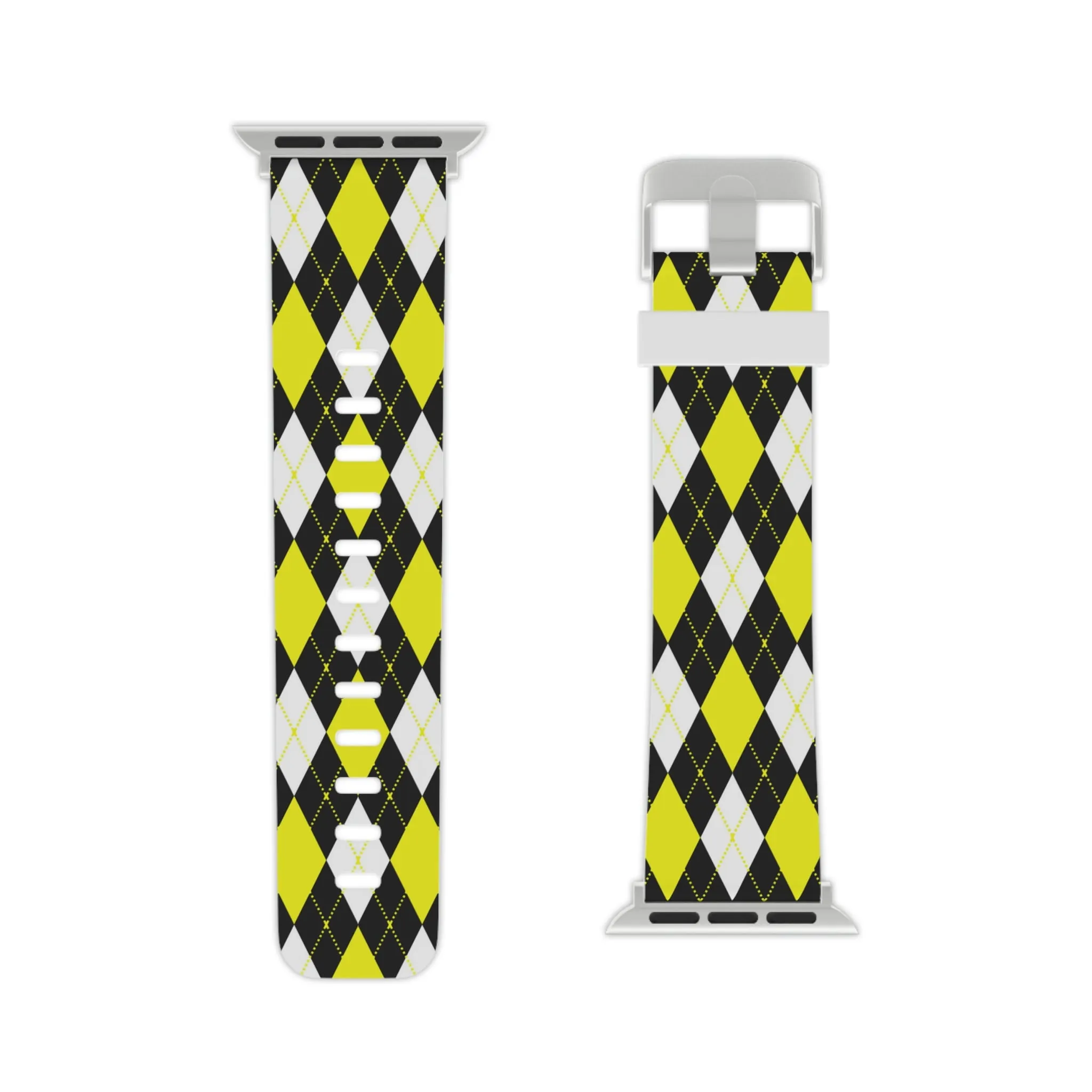 Black and Yellow Thermo Elastomer Watch Band for Apple Watch