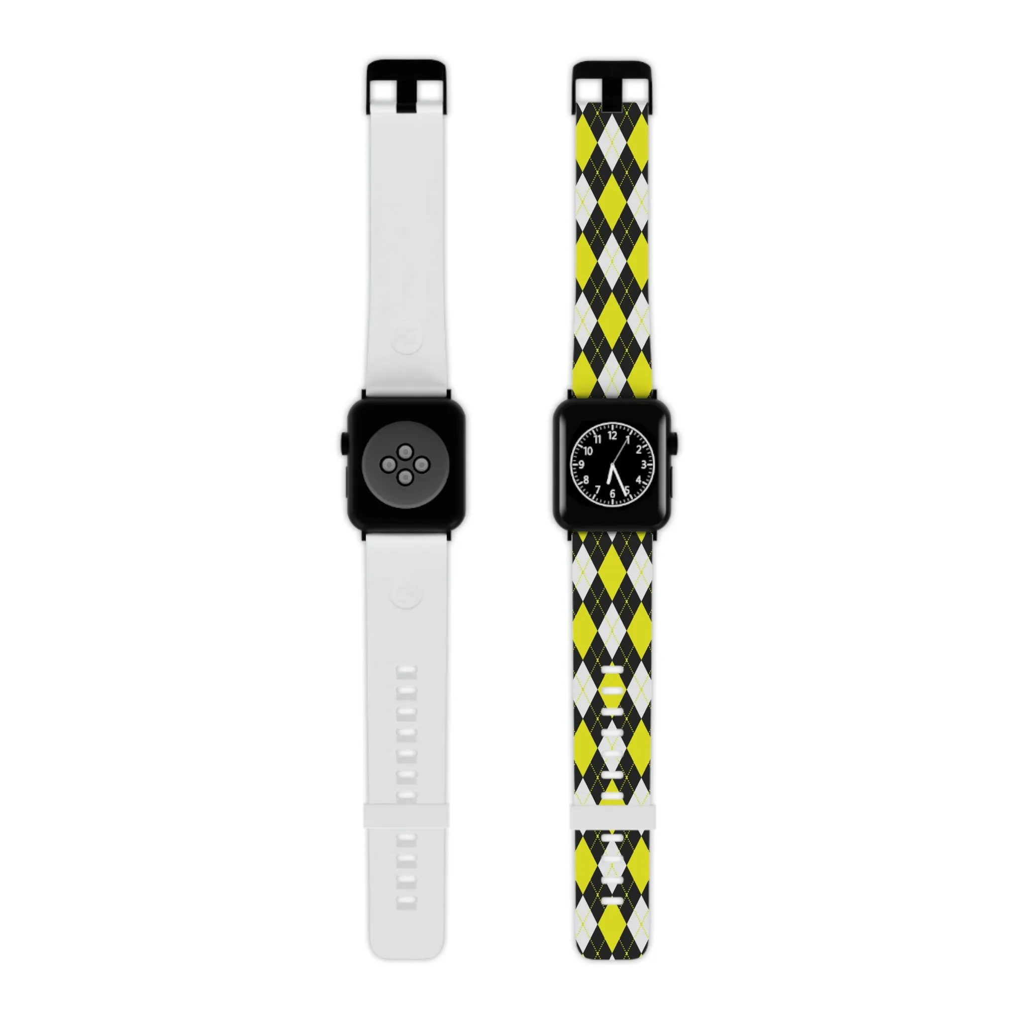 Black and Yellow Thermo Elastomer Watch Band for Apple Watch