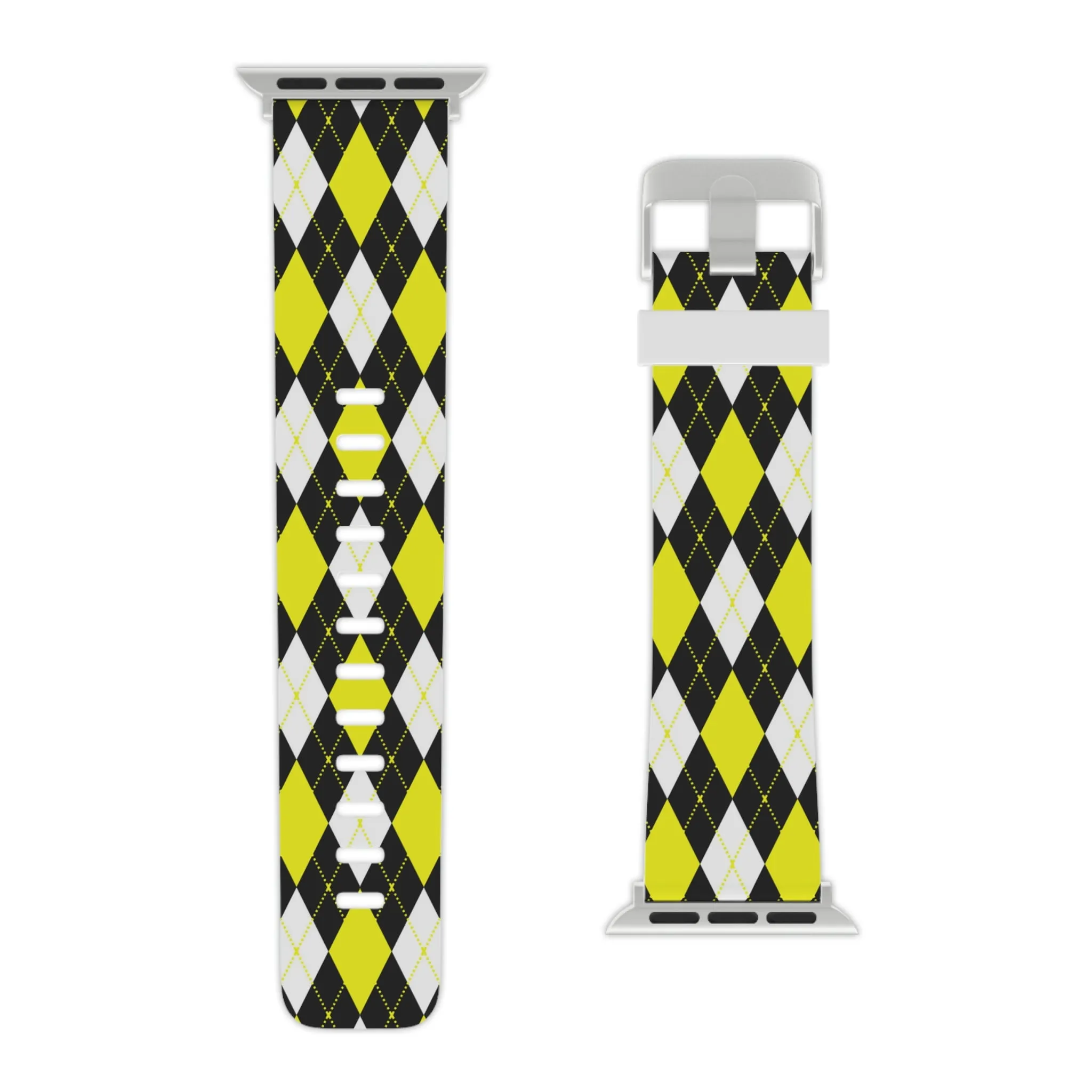 Black and Yellow Thermo Elastomer Watch Band for Apple Watch