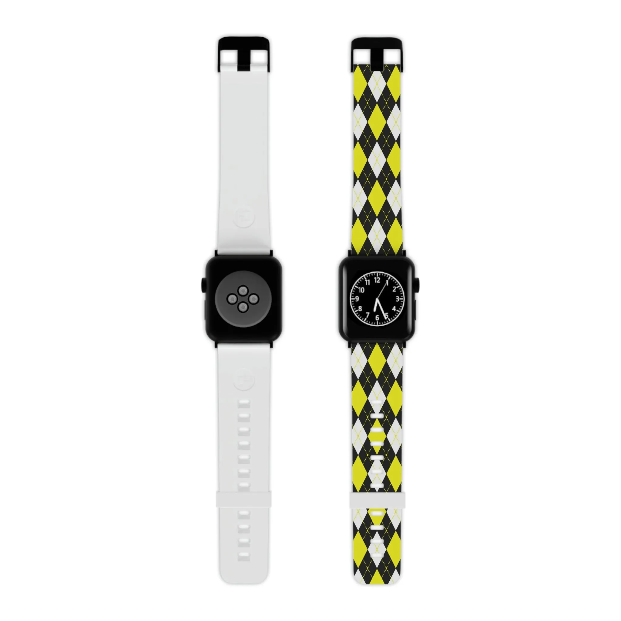 Black and Yellow Thermo Elastomer Watch Band for Apple Watch