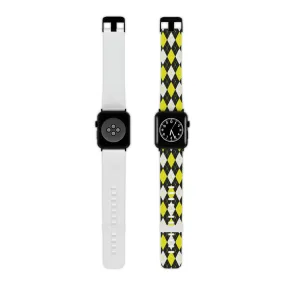 Black and Yellow Thermo Elastomer Watch Band for Apple Watch