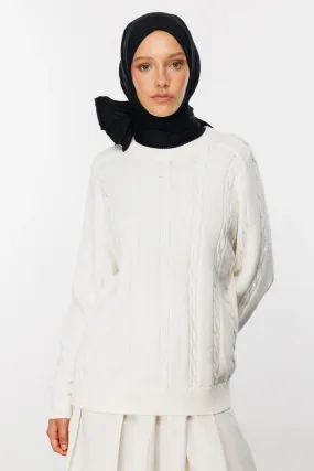Black Bamboo Jacquard Hijab