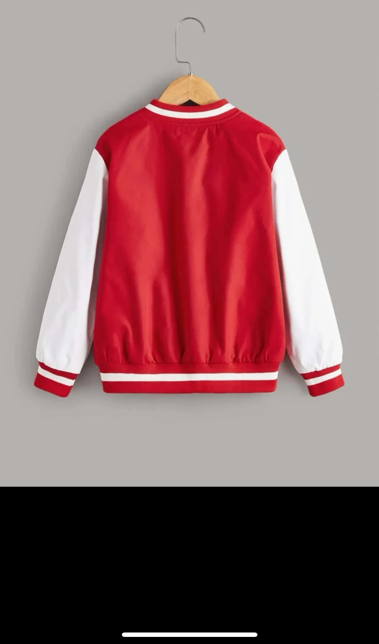 Boys Letter Patched Striped Trim Bomber Jacket