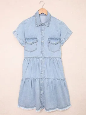 Casual Denim Shirt Dress