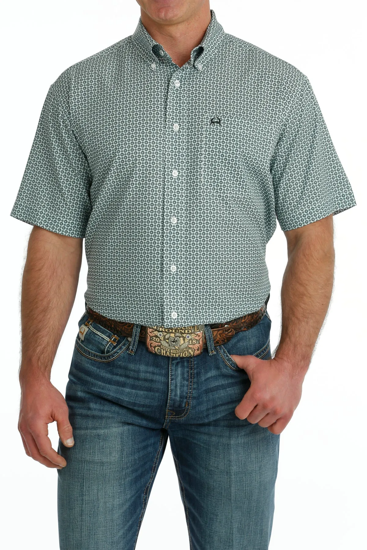 CINCH ARENAFLEX GEO SS BUTTON SHIRT