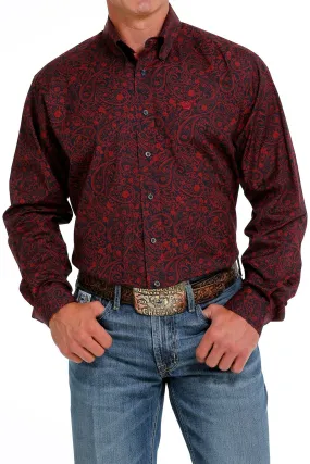 CINCH PAISLEY PRINTED BUTTON DOWN WESTERN SHIRT