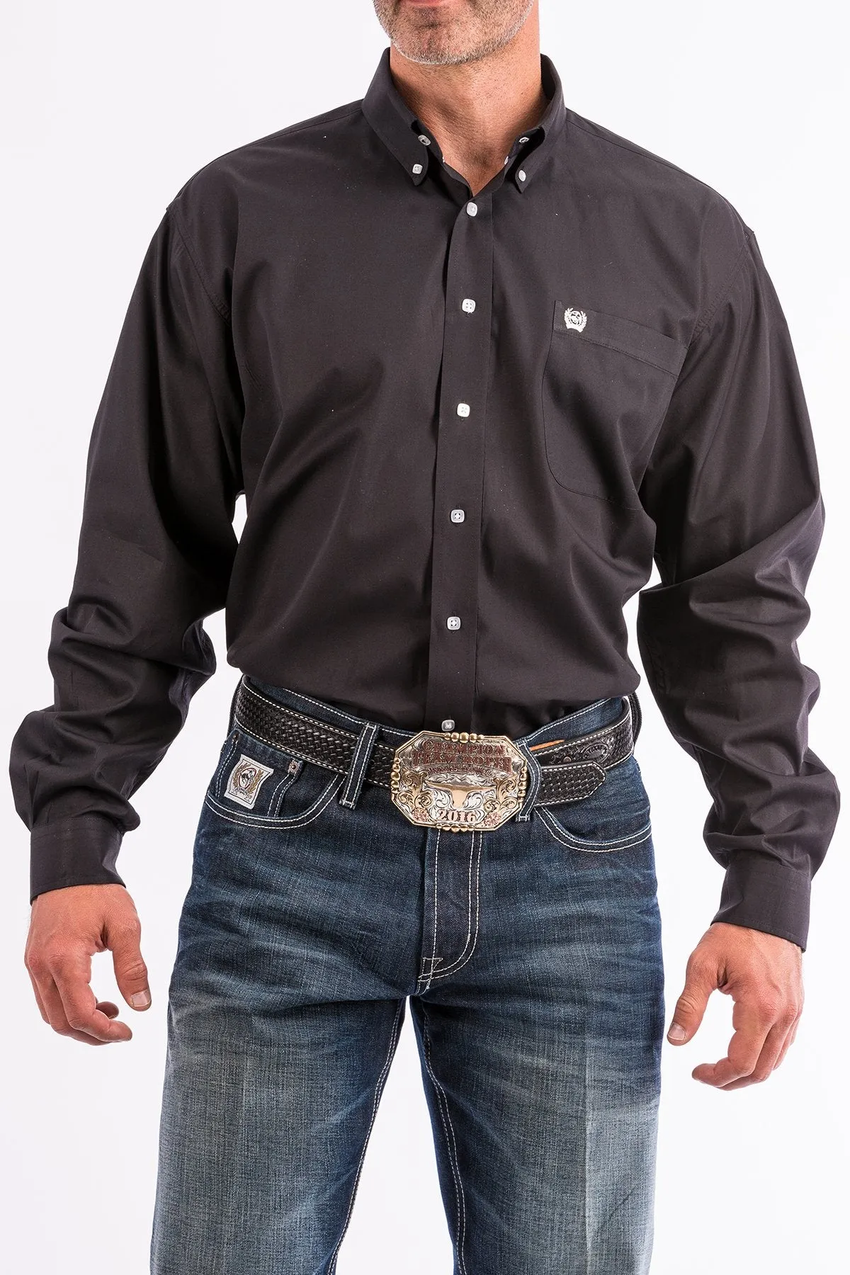 CINCH SOLID BLACK BUTTON SHIRT