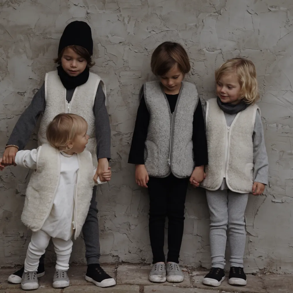 Clara 100% Wool Vest (Grey)