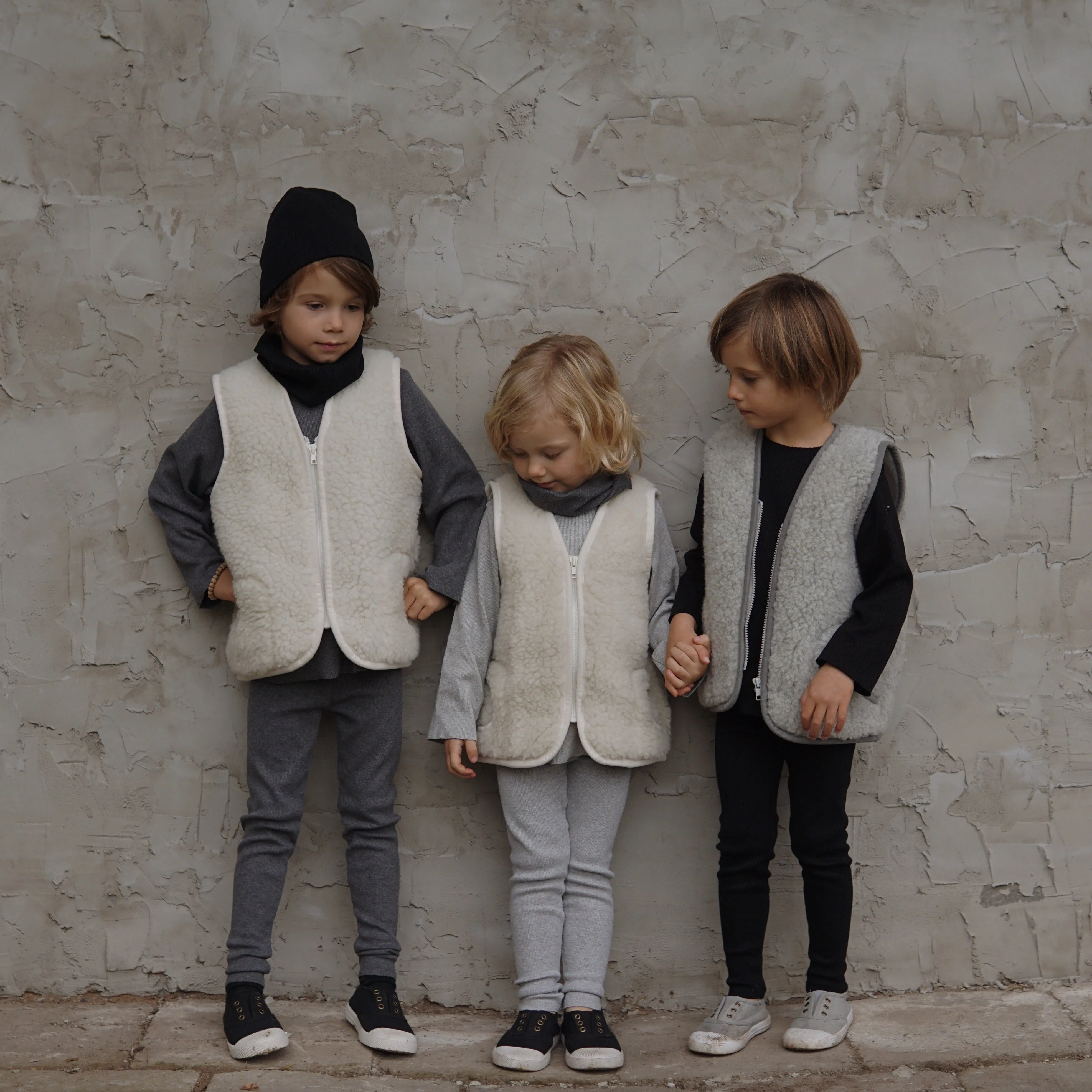Clara 100% Wool Vest (Grey)