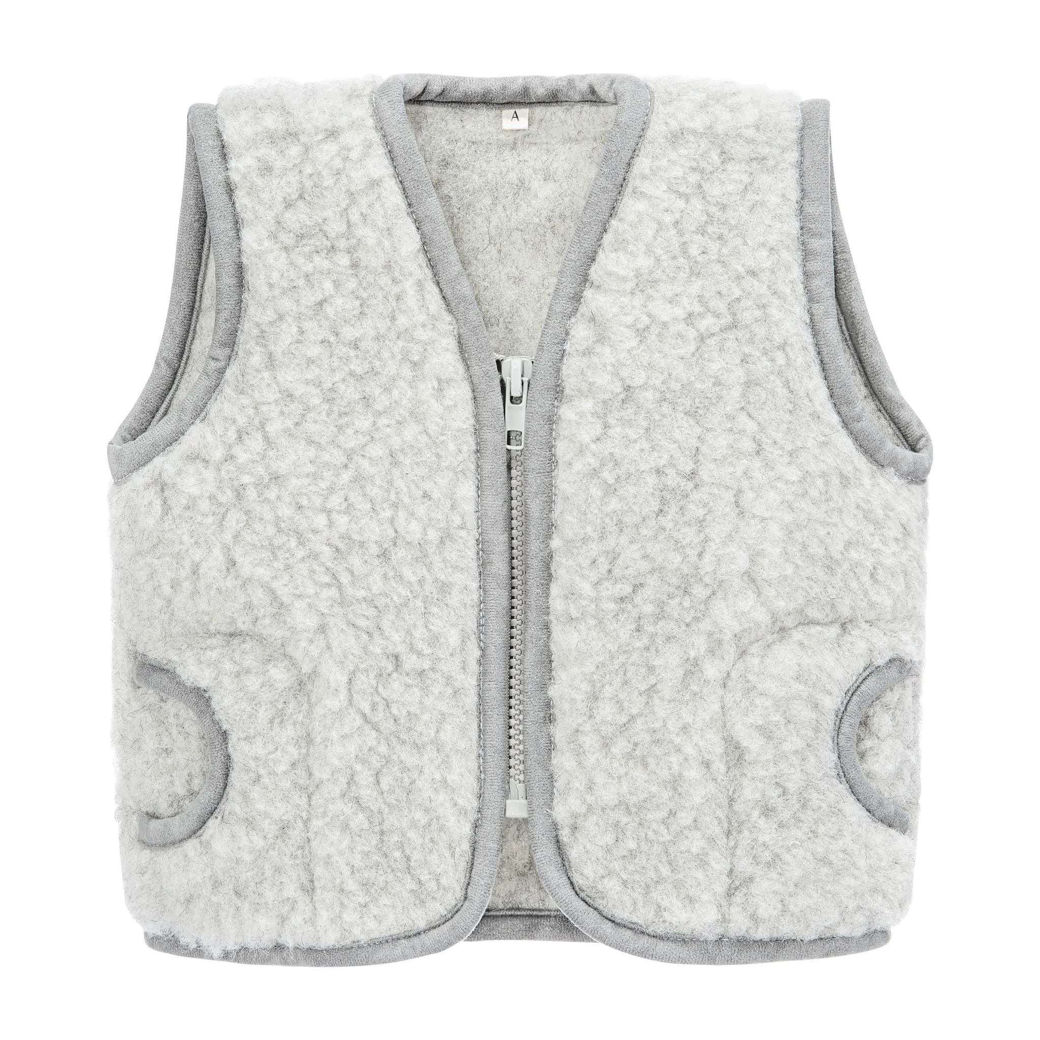Clara 100% Wool Vest (Grey)