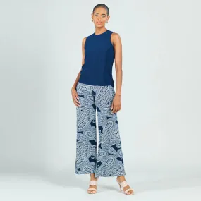 Clara Sunwoo Modern Jewel Neck Tank -Navy