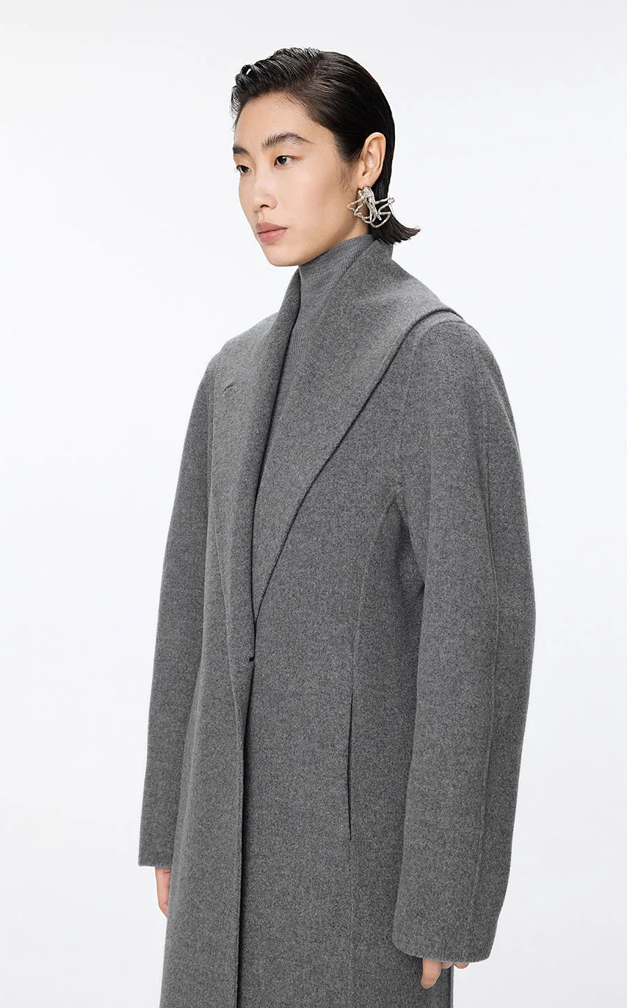 Coat / JNBY Tailored Wool Ultra-Long Coat