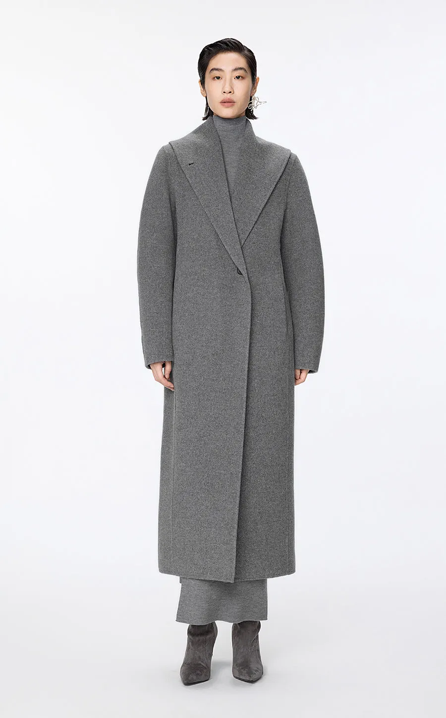 Coat / JNBY Tailored Wool Ultra-Long Coat