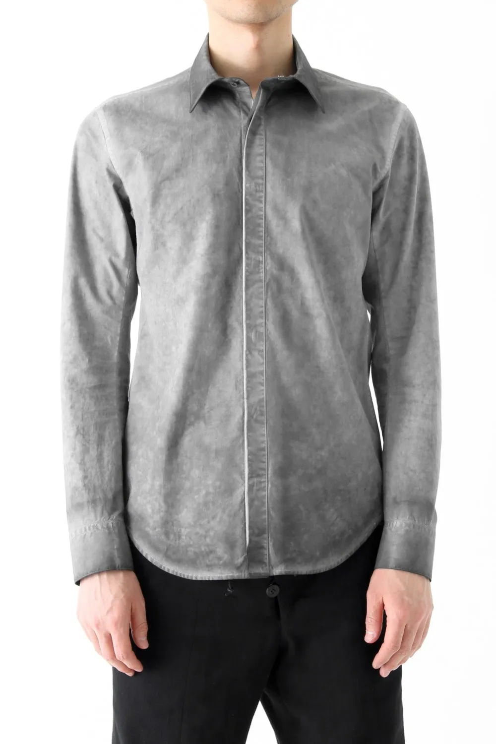 Cold Dyed Dress Shirt Gray