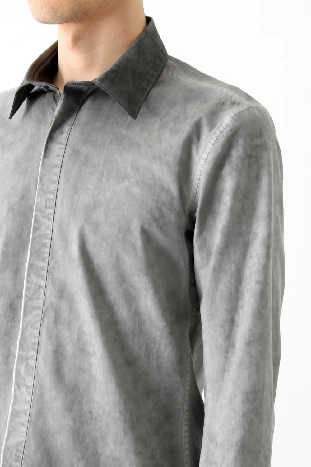 Cold Dyed Dress Shirt Gray