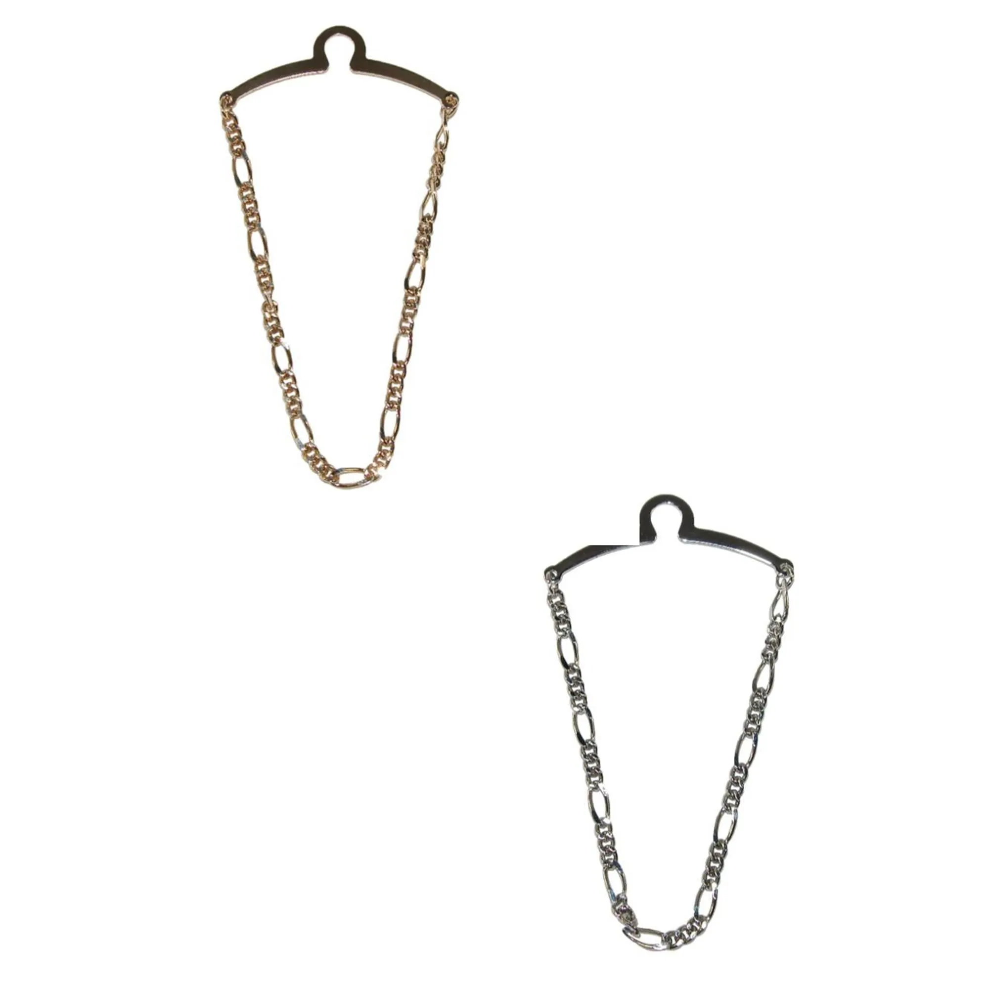 Competition Inc. Men's Figaro Style Link Tie Chains (Pack of 2)