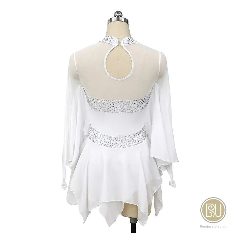 Competition Skating Dress Soft & Flowy Long Sleeves Handkerchief Skirt BSU010405