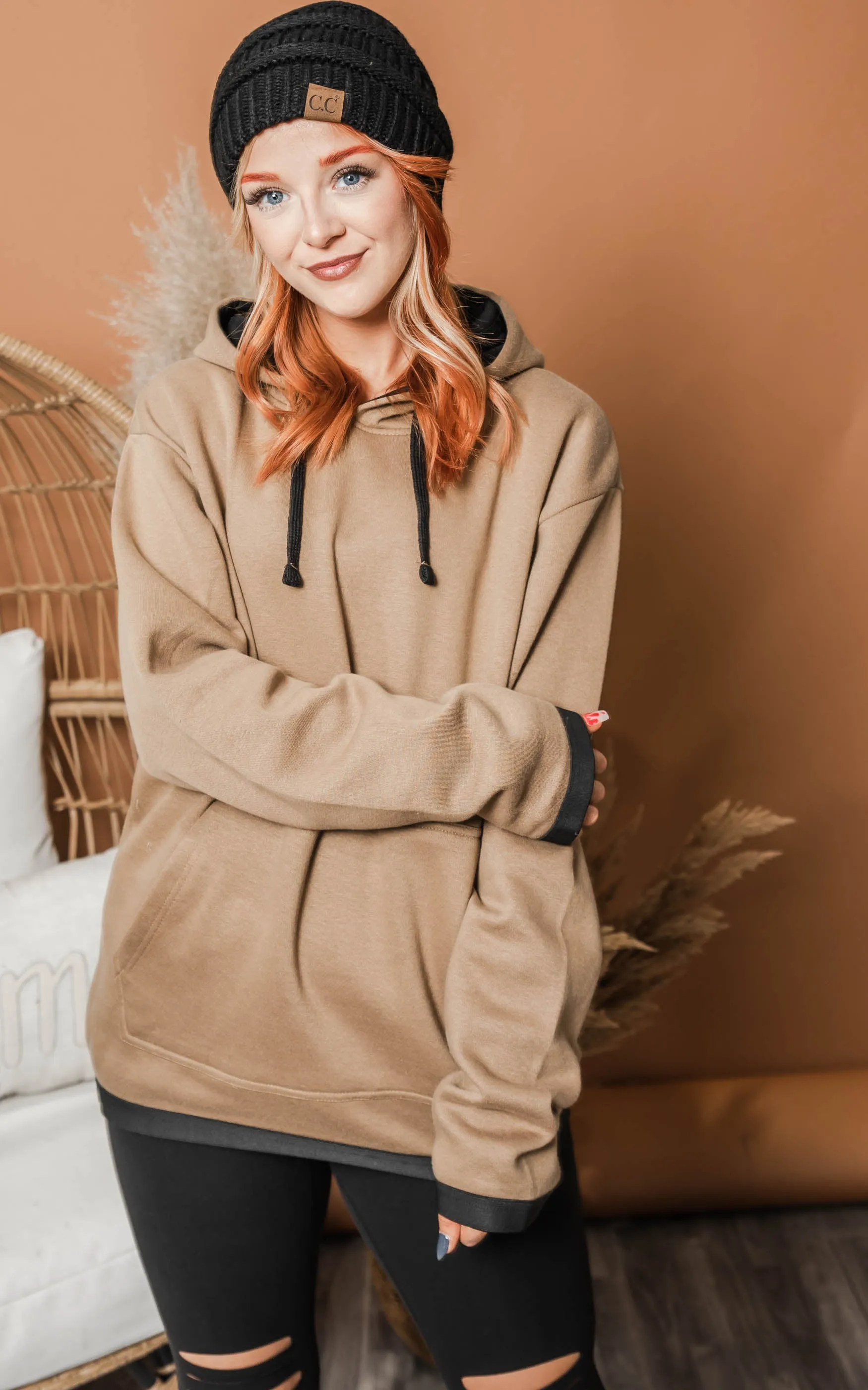 Coyote Brown Hoodie** - Final Sale