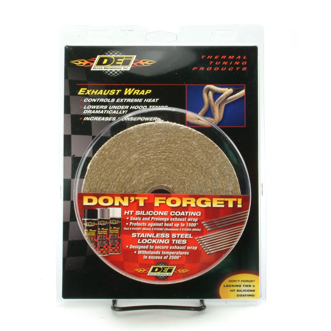 DEI 010109 Exhaust Wrap 8" x 100ft Tan