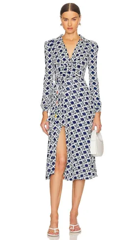 Diane von Furstenberg Phoenix Reversible Dress in Blue